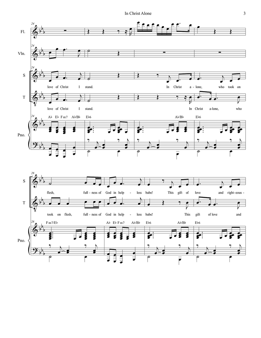 In Christ Alone Piano scores gallery preview page 3