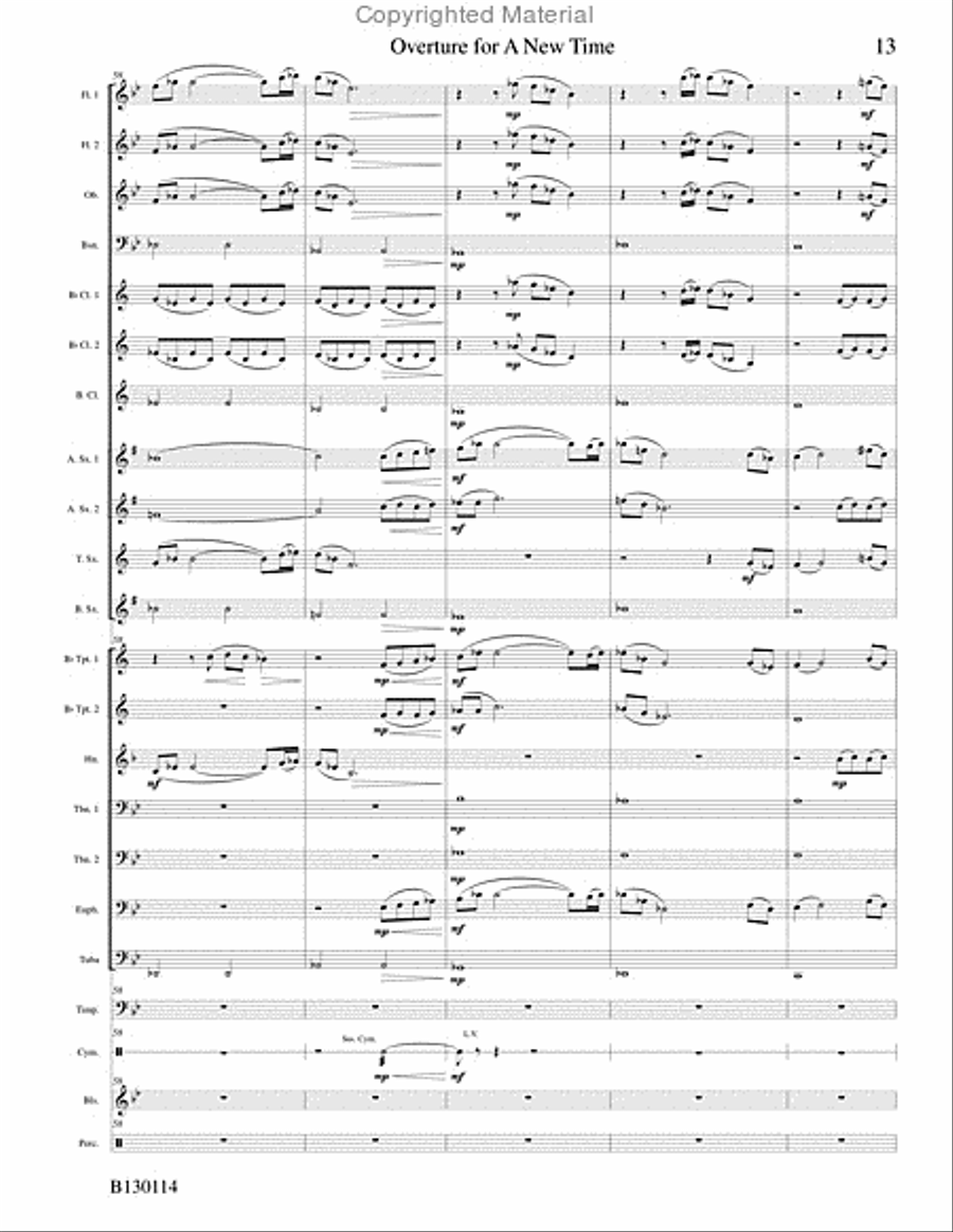 Overture for A New Time Concert Band scores gallery preview page 16