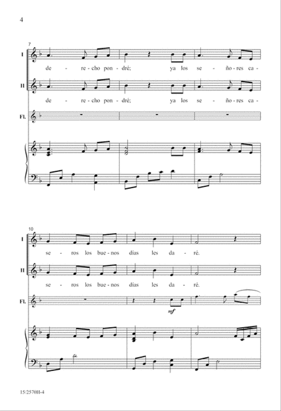 Las Mañanitas (The Morning Song) 2-Part scores gallery preview page 5