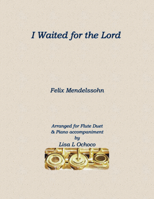 Book cover for I Waited for the Lord for 2 C Flutes and Piano