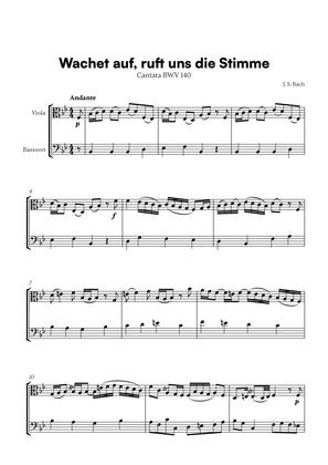 Johann Sebastian Bach - Wachet auf, ruft uns die Stimme (for Viola and Bassoon)