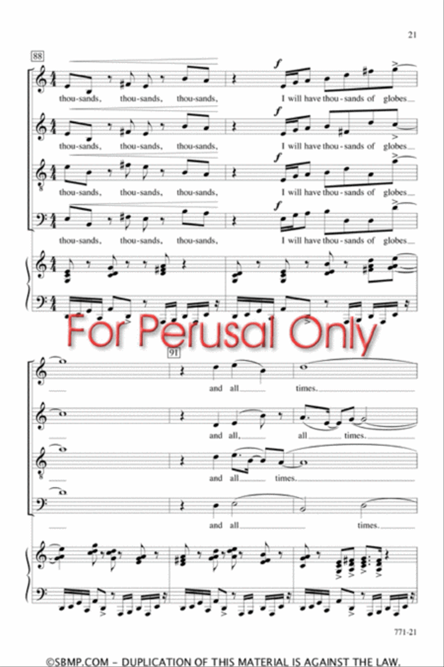 My Spirit Is Uncaged - SATB Octavo 4-Part scores gallery preview page 20