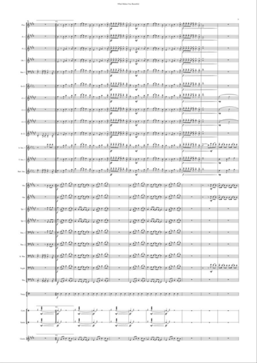 What Makes You Beautiful Concert Band scores gallery preview page 5