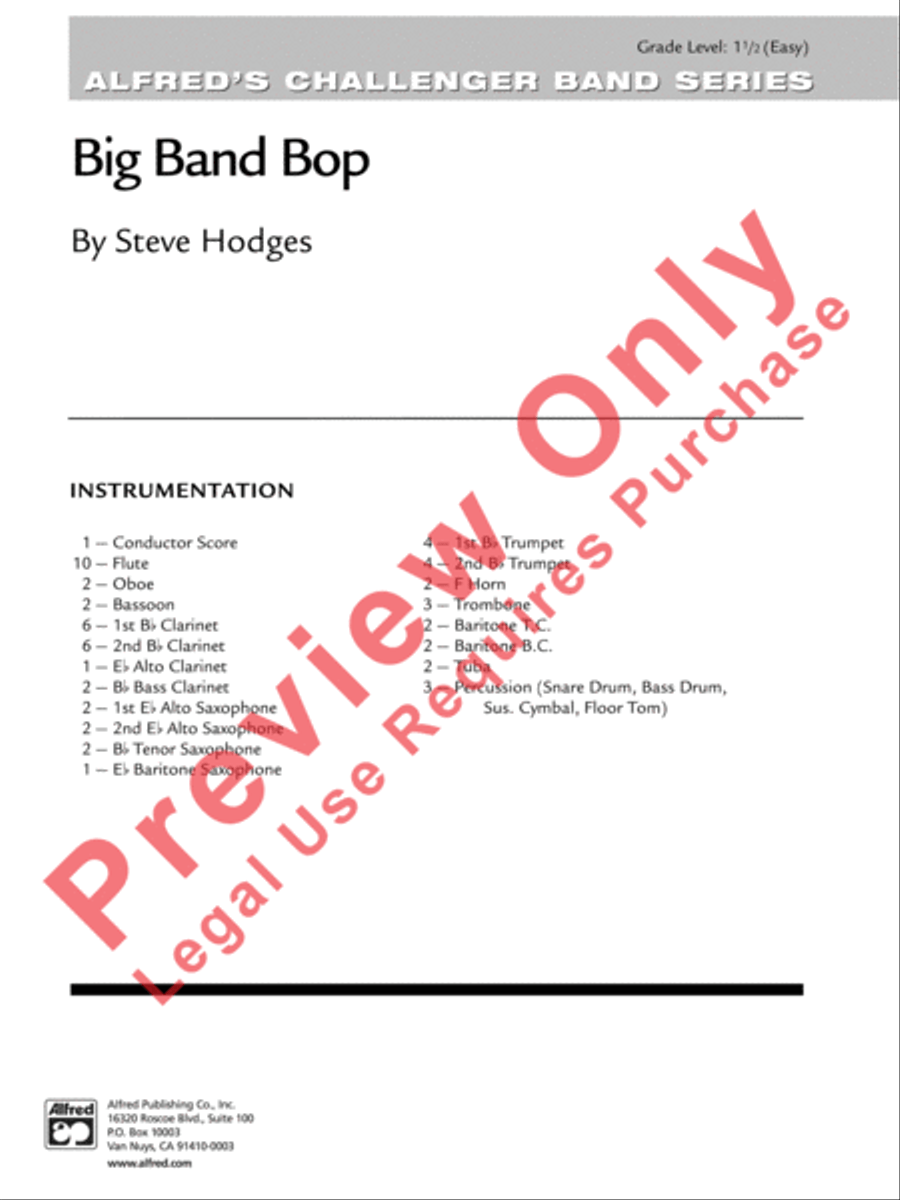 Big Band Bop Concert Band scores gallery preview page 2