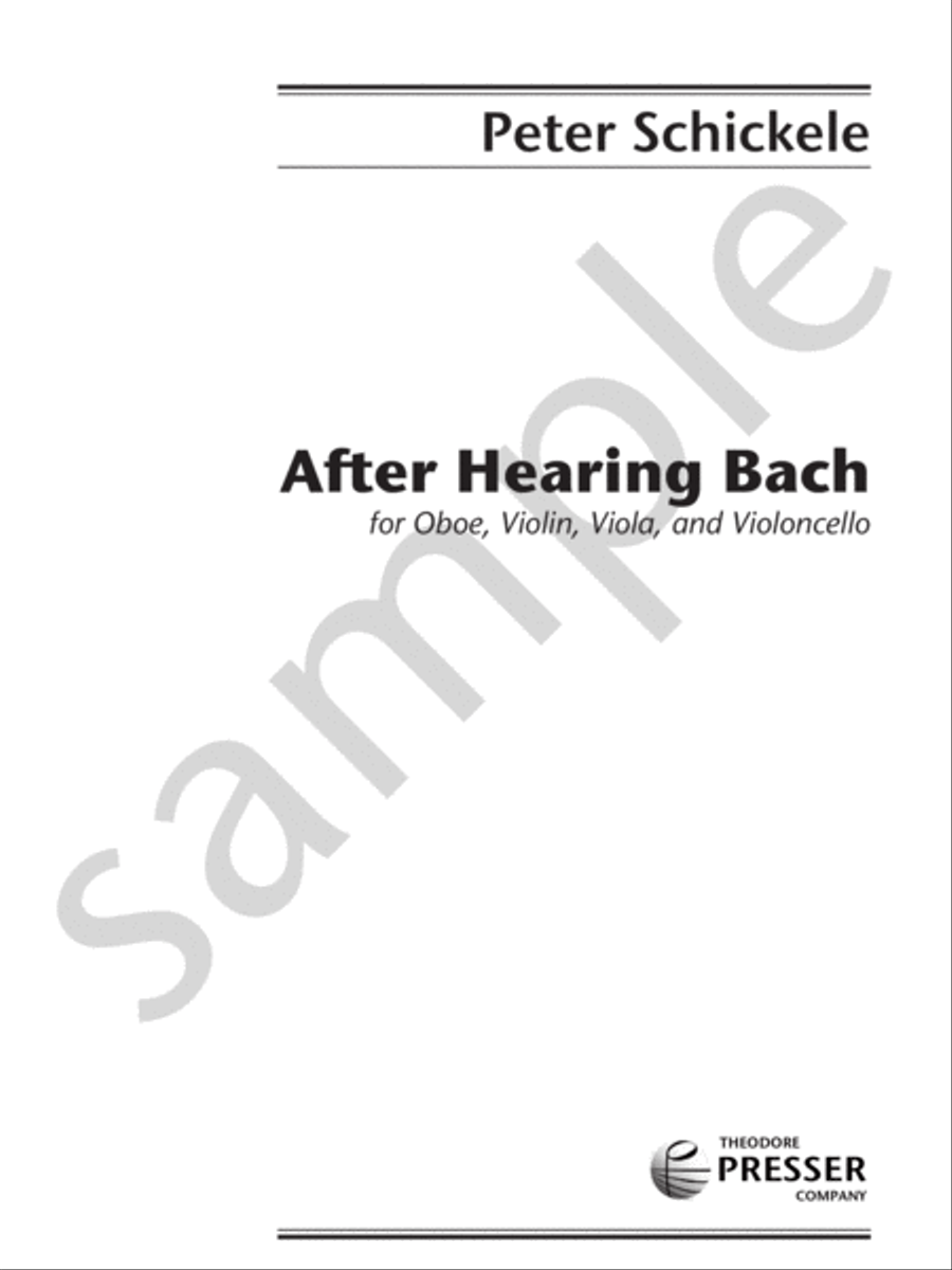 After Hearing Bach Chamber Music scores gallery preview page 2