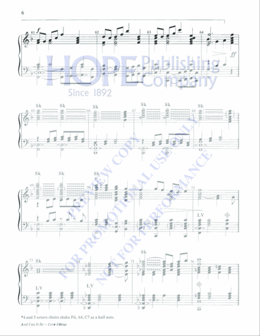 And Can It Be with Love Divine 5-Octaves scores gallery preview page 6
