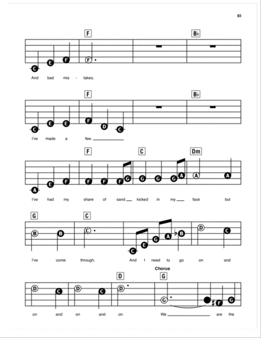 We Are The Champions Electronic Keyboard scores gallery preview page 2