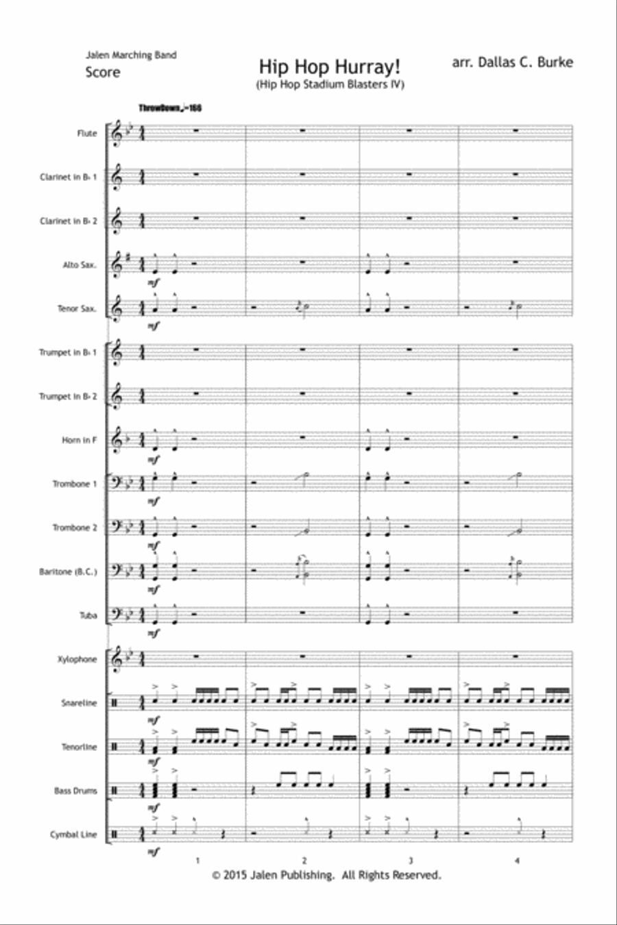Hip Hop Hurray! Marching Band scores gallery preview page 2