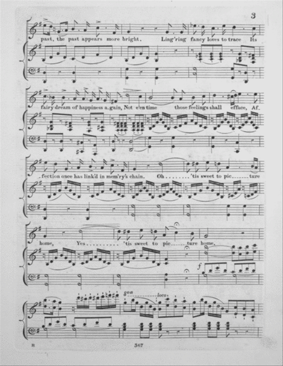 Jenny Lind's Song of Home Voice scores gallery preview page 3