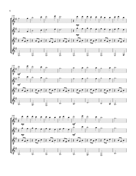 In Dulce Jubilo (Guitar Quartet) - Score and parts image number null