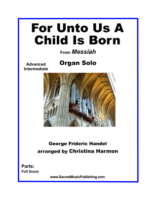 Book cover for For Unto Us A Child Is Born (short version) – Organ solo