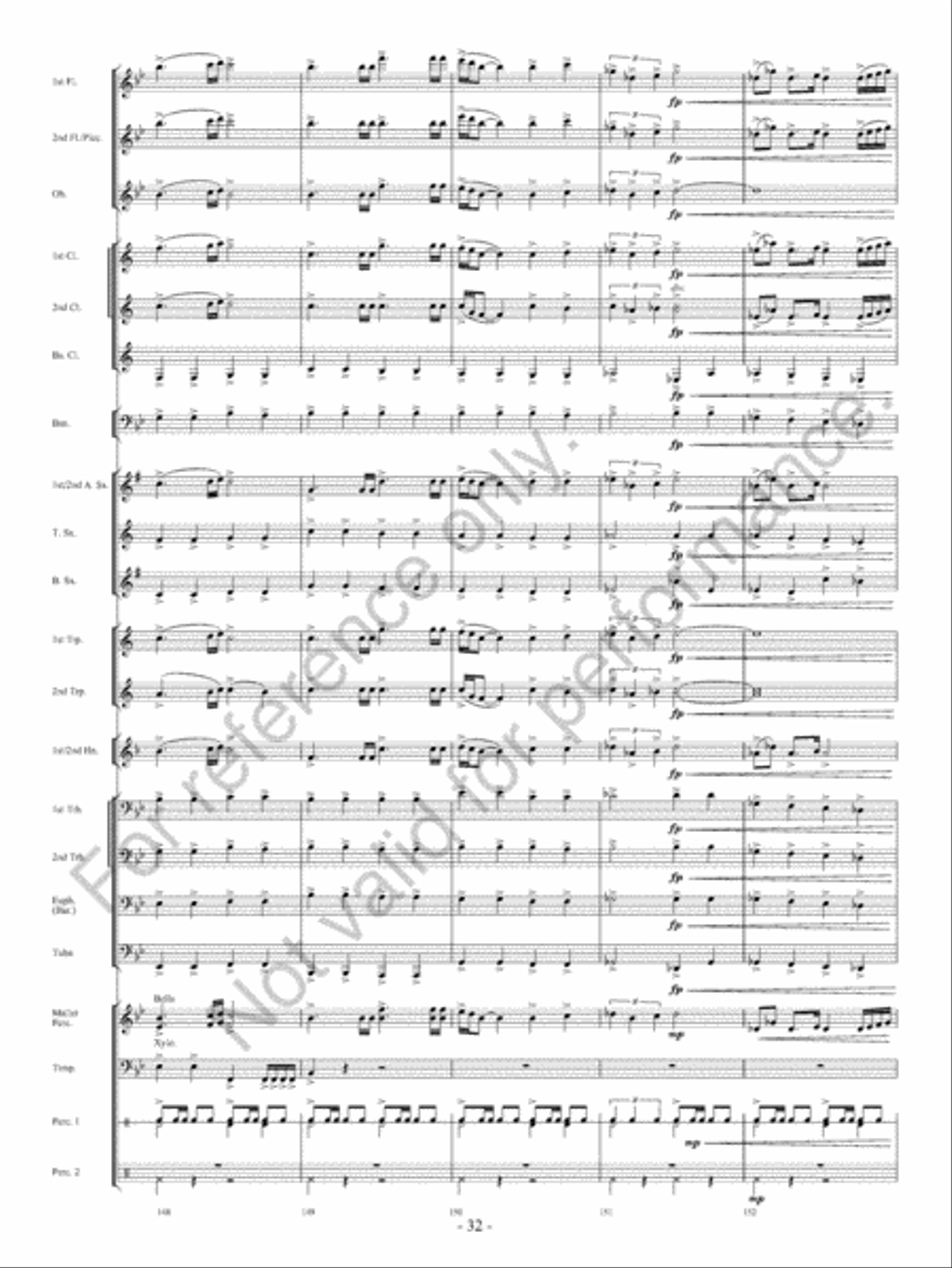 Of Heroes And Demons Concert Band scores gallery preview page 33