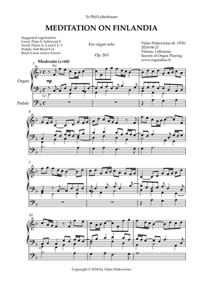 Meditation on Finlandia, Op. 263 (Organ Solo) by Vidas Pinkevicius