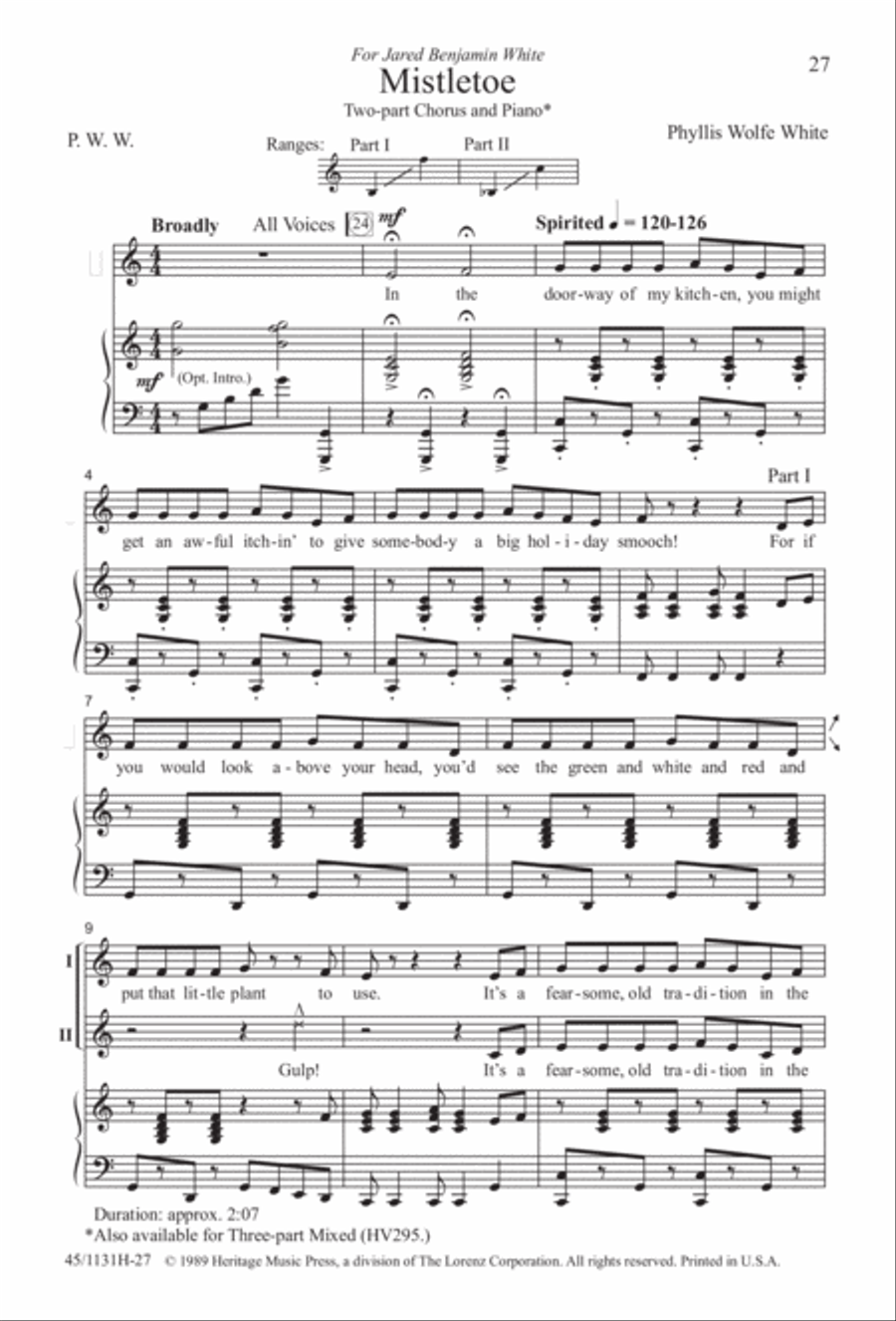 Singable Solutions for Winter Holidays 2-Part scores gallery preview page 27