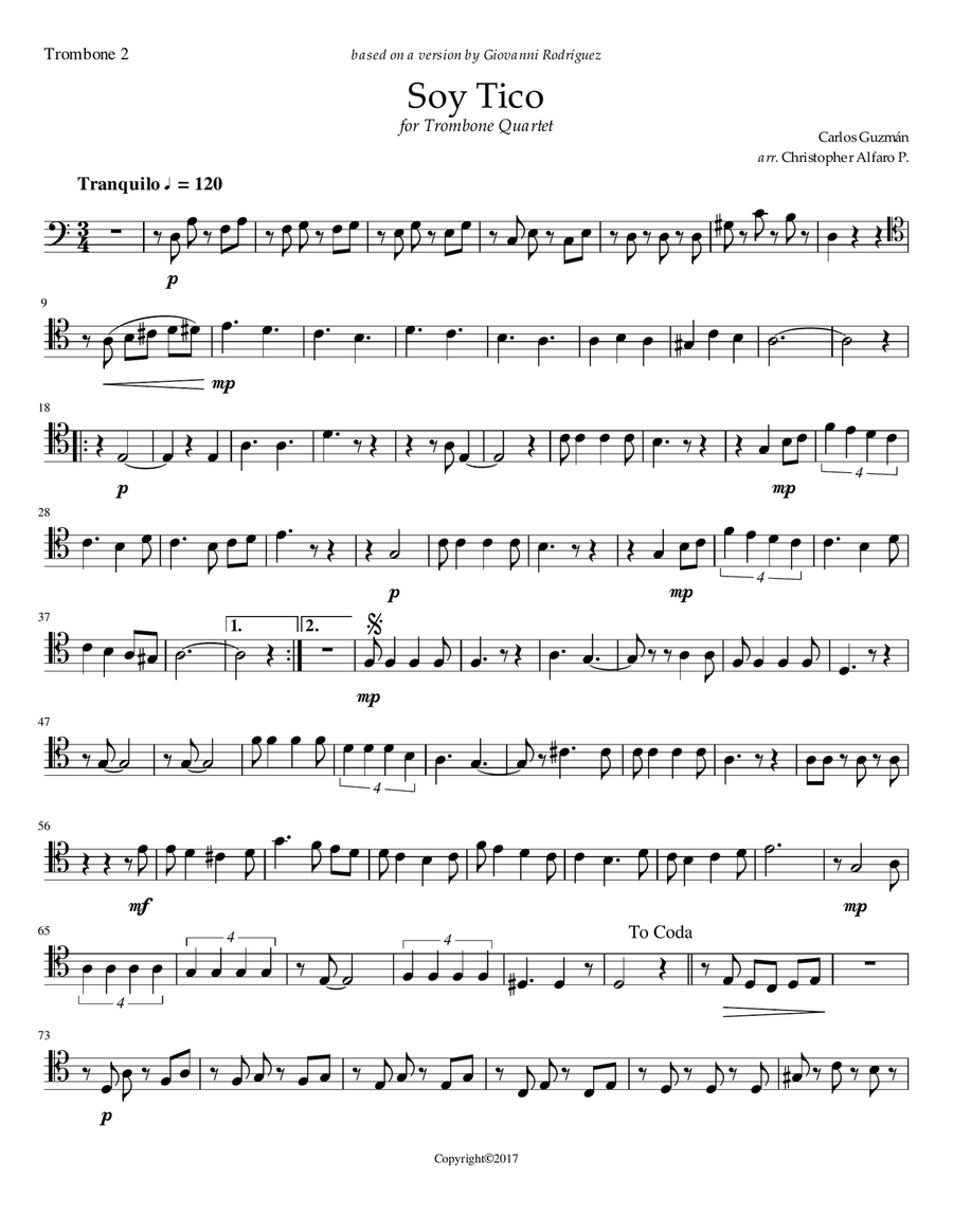 Soy Tico Brass Ensemble scores gallery preview page 5