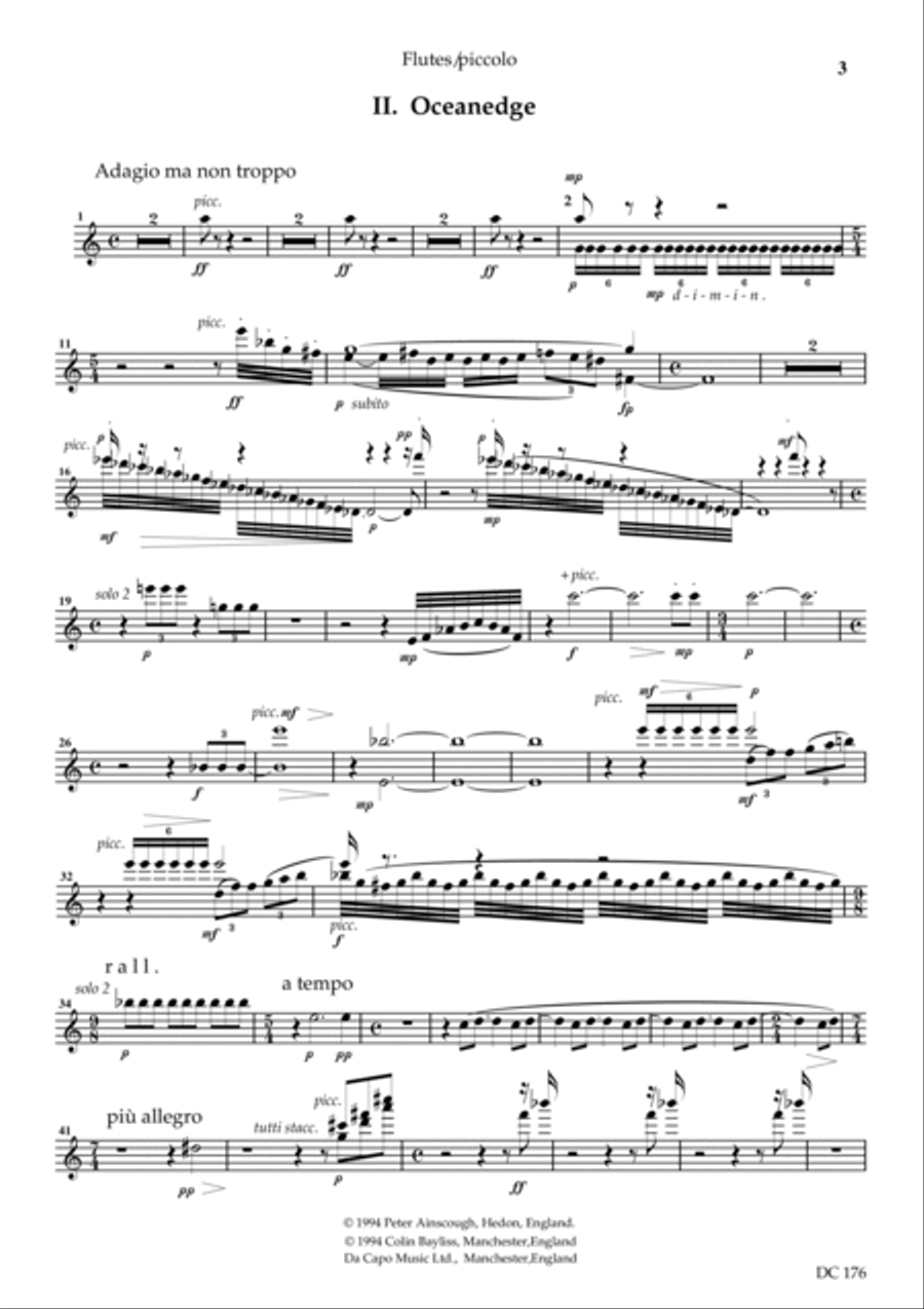 Ecocycle - woodwind parts Woodwind Quartet scores gallery preview page 3