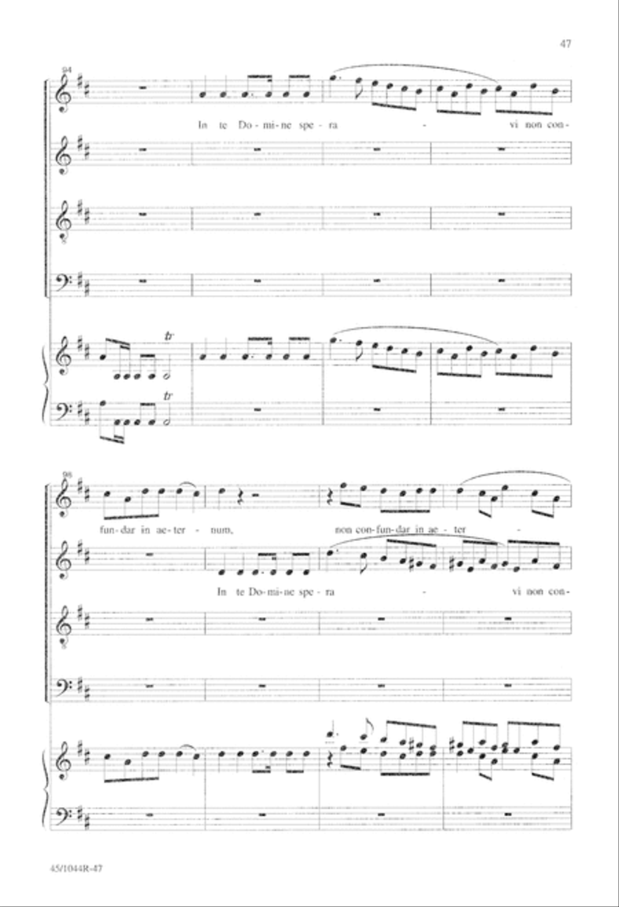 Te Deum Choral Score Te Deum Choral Score 4-Part scores gallery preview page 49