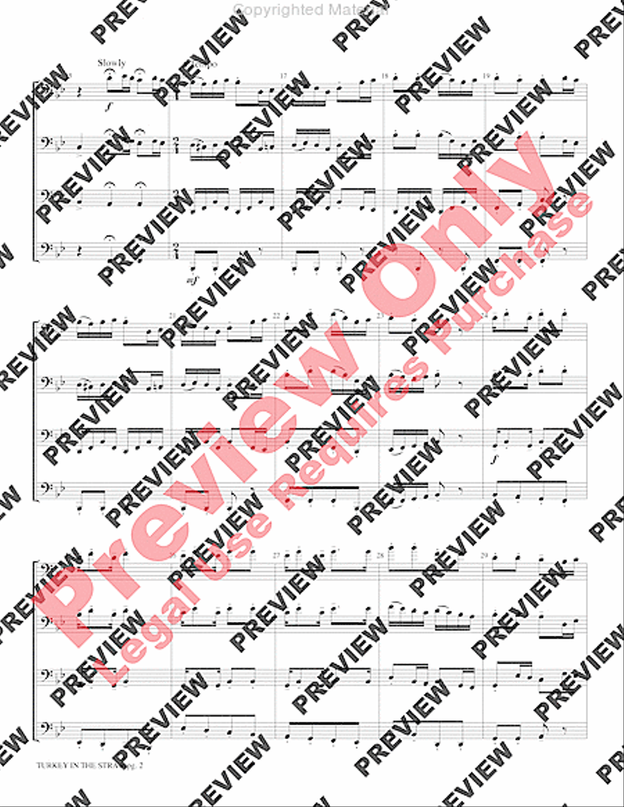 Turkey in the Straw Brass Ensemble scores gallery preview page 4