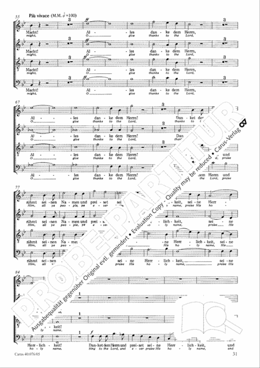 Hymn of Praise, MWV A 18 Hymn of Praise, MWV A 18 SSAATB scores gallery preview page 33