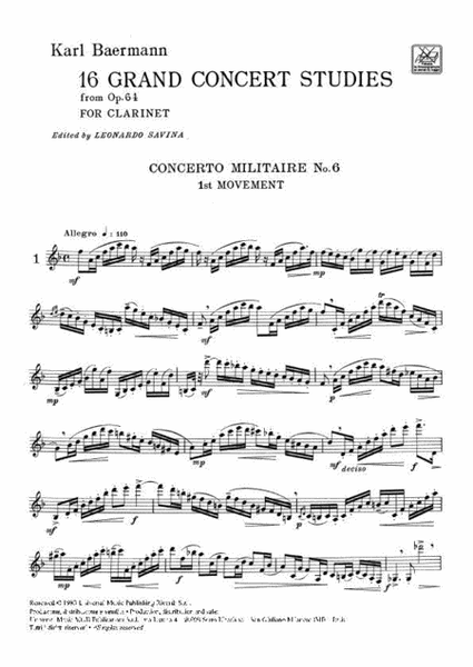 16 Grandi Studi Da Concerto Dall'Op. 64