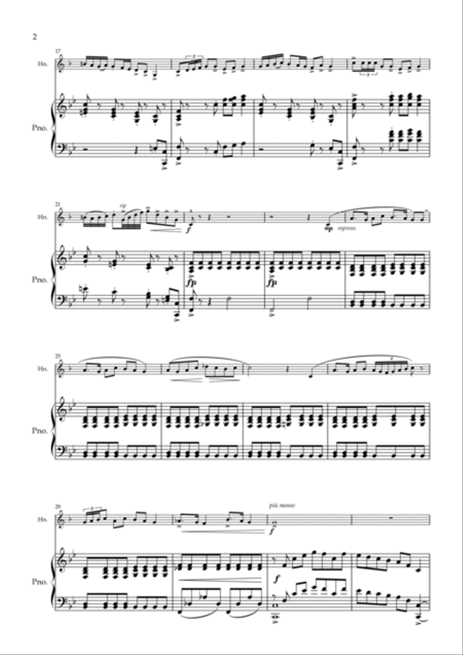 Prelude for Horn Horn scores gallery preview page 2