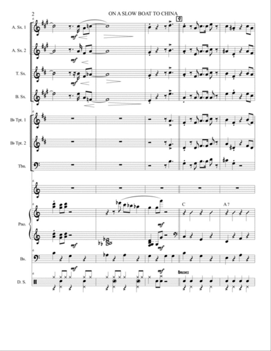 On A Slow Boat To China On A Slow Boat To China Jazz Ensemble scores gallery preview page 2