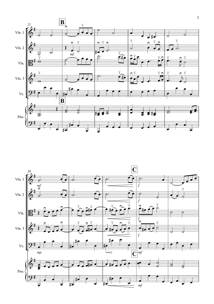 Air on a G String for String Quartet String Quartet scores gallery preview page 3