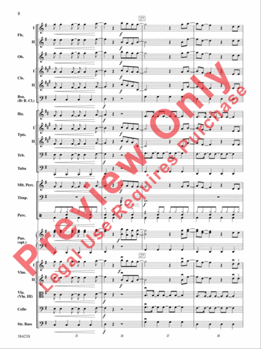 Edge of Glory Full Orchestra scores gallery preview page 9