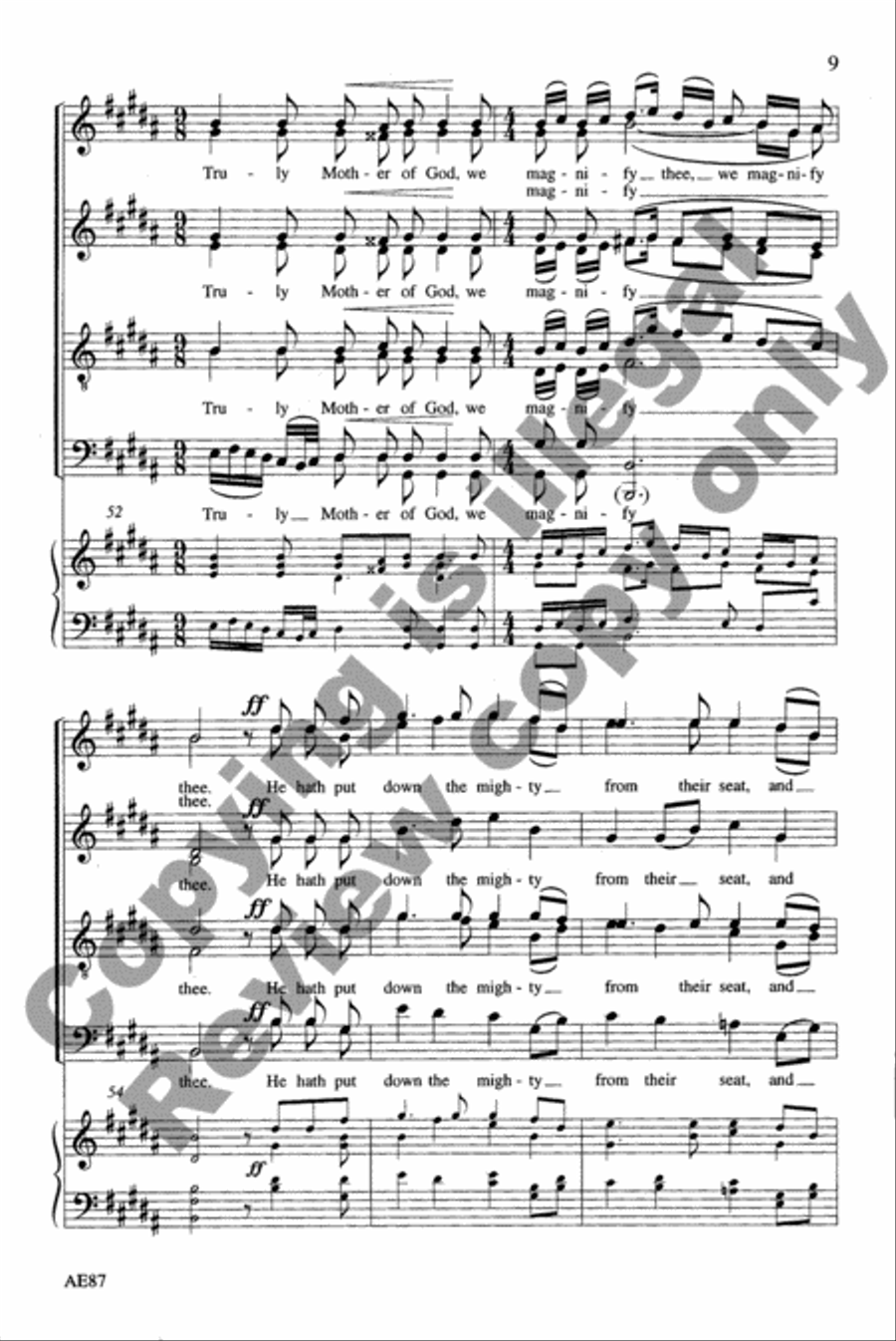 Magnificat & Nunc Dimittis 4-Part scores gallery preview page 11