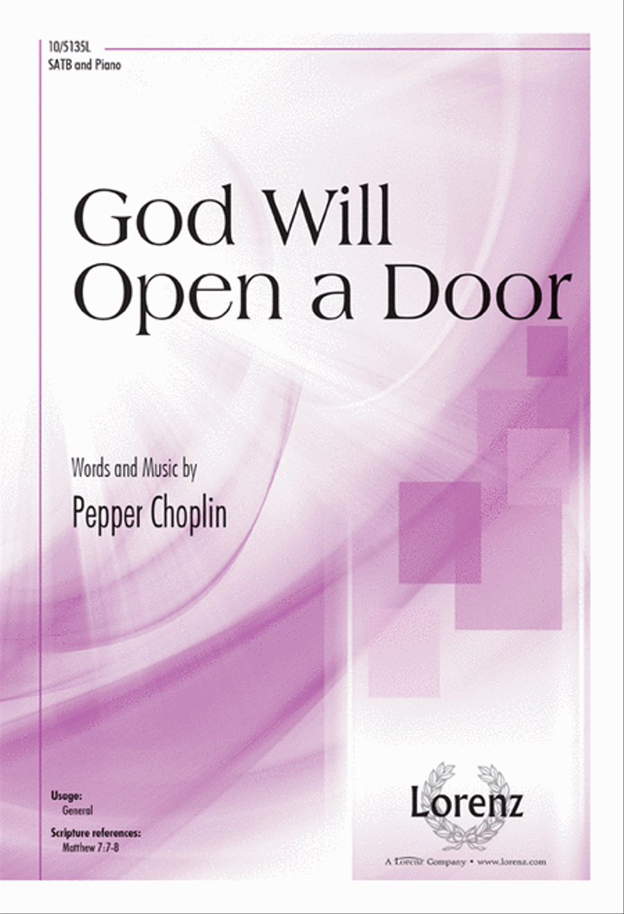God Will Open a Door 4-Part scores gallery preview page 1