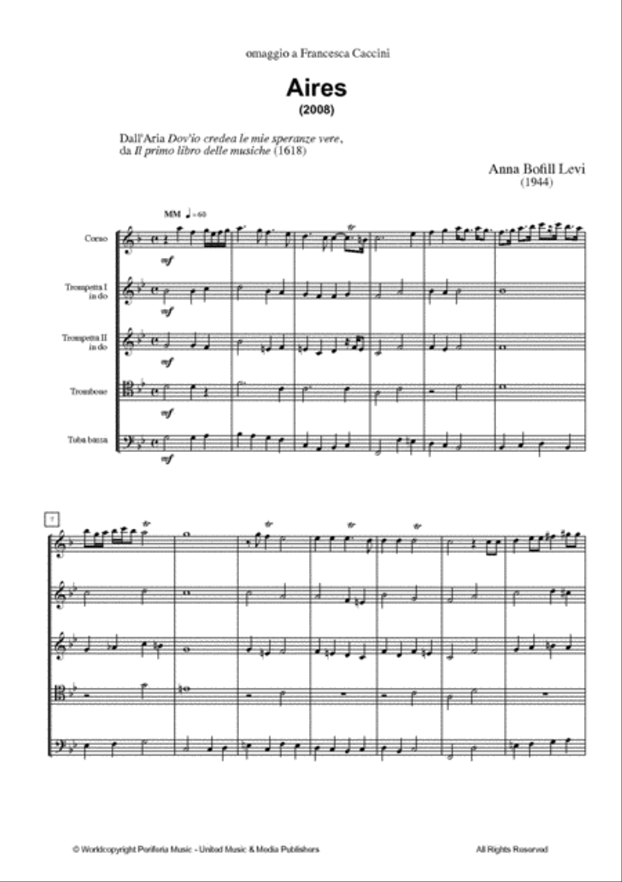 Aires for Brass Quintet Brass Quintet scores gallery preview page 2