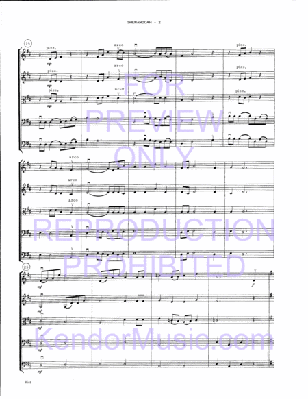 Shenandoah by Traditional String Orchestra - Sheet Music