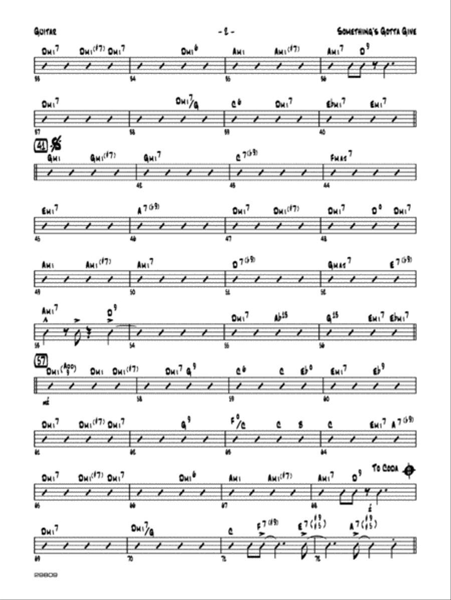 Something's Gotta Give: Guitar Jazz Ensemble scores gallery preview page 2