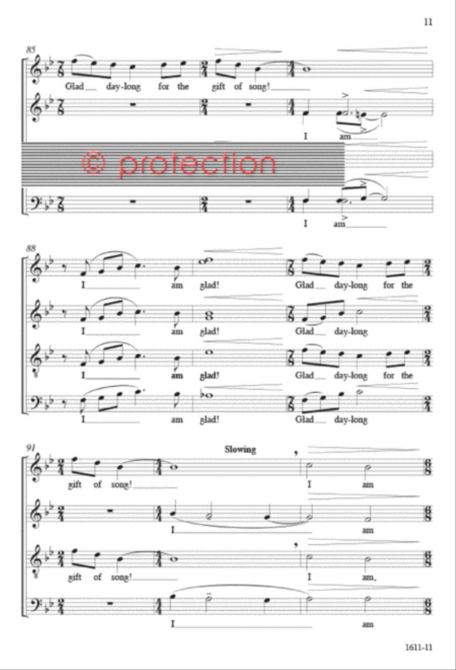 I Am Glad - SATB divisi octavo Divisi scores gallery preview page 10