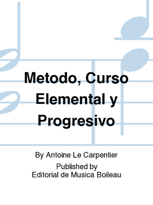 Book cover for Metodo, Curso Elemental y Progresivo