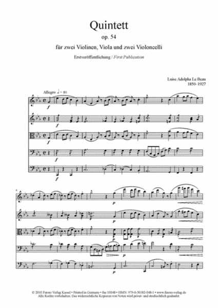 Streichquintett op. 54