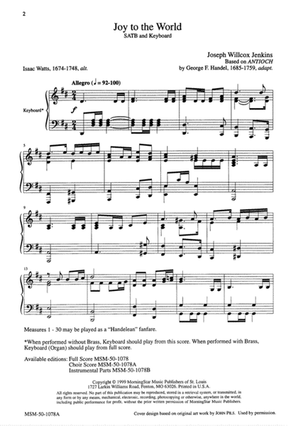 Joy to the World (Downloadable Choral Score)