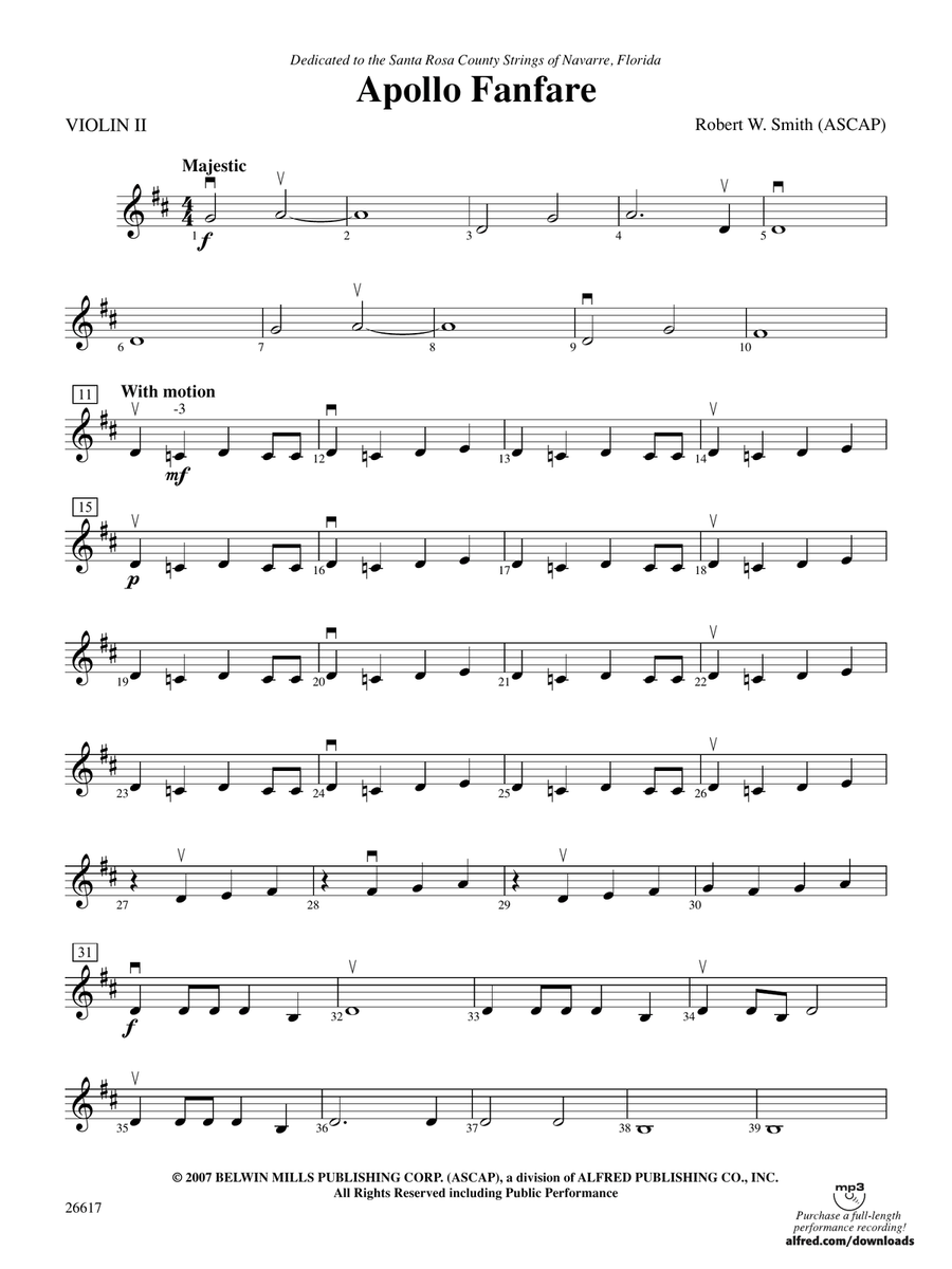 Apollo Fanfare: 2nd Violin