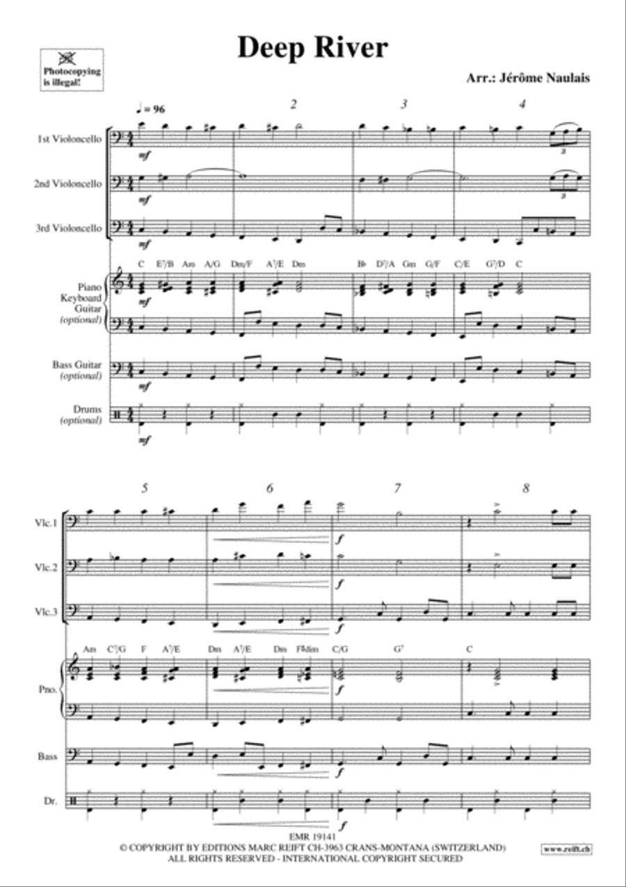 Deep River Cello scores gallery preview page 3