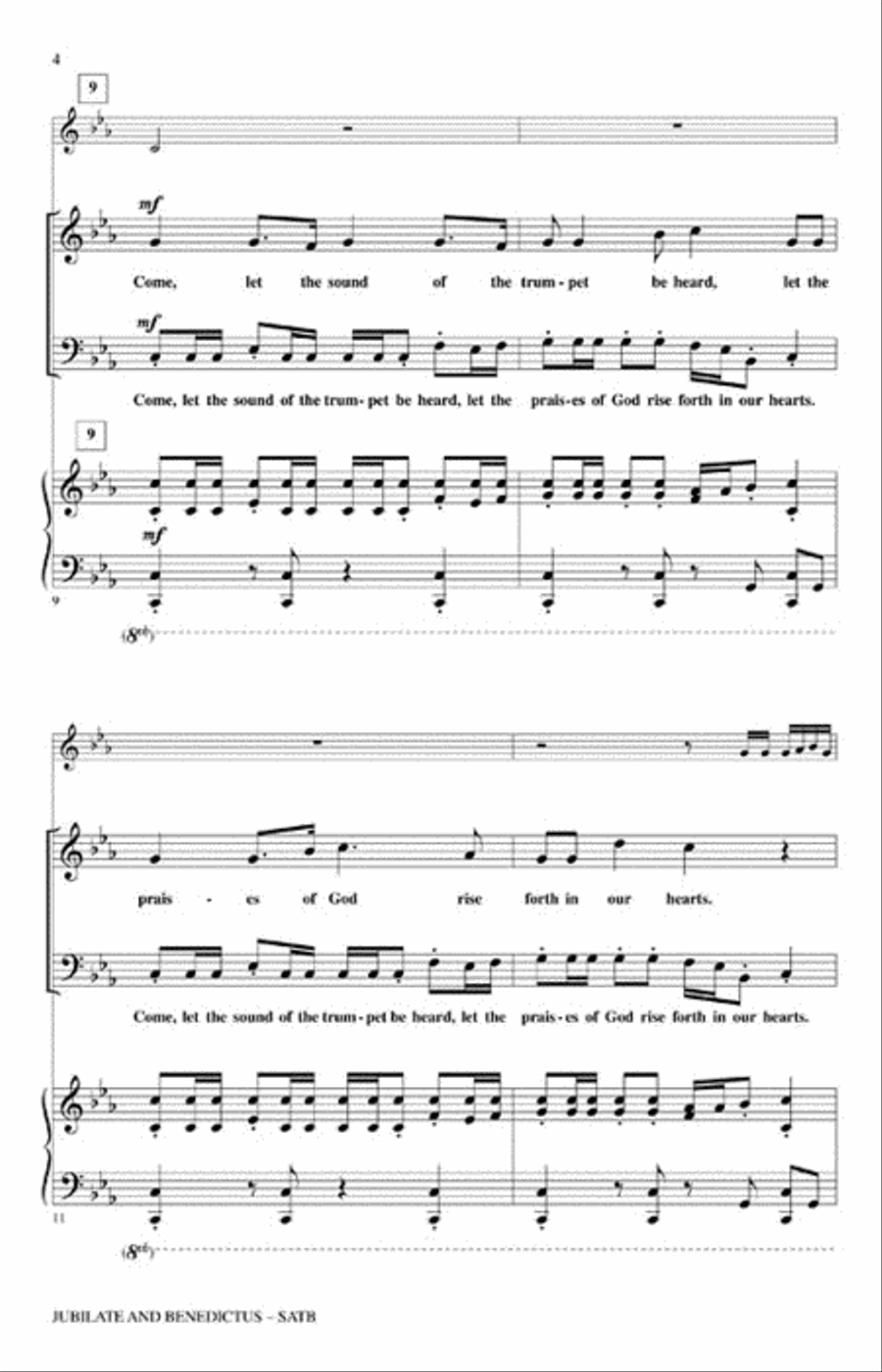 Jubilate and Benedictus 4-Part scores gallery preview page 3