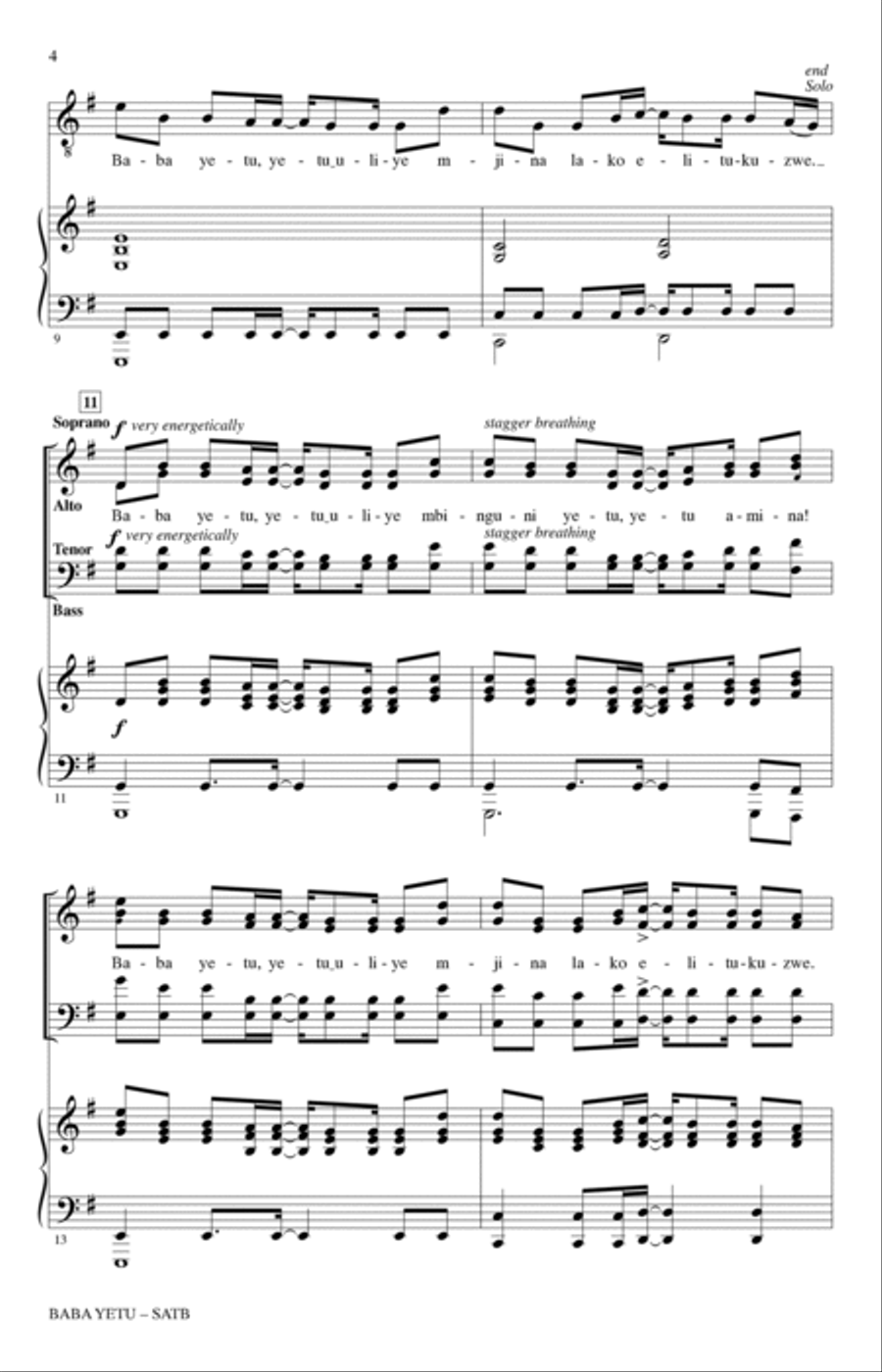 Baba Yetu (from Civilization IV) (arr. Roger Emerson) 4-Part scores gallery preview page 2