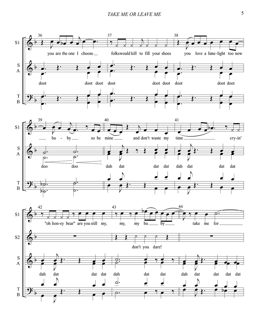 Take Me Or Leave Me Divisi scores gallery preview page 6