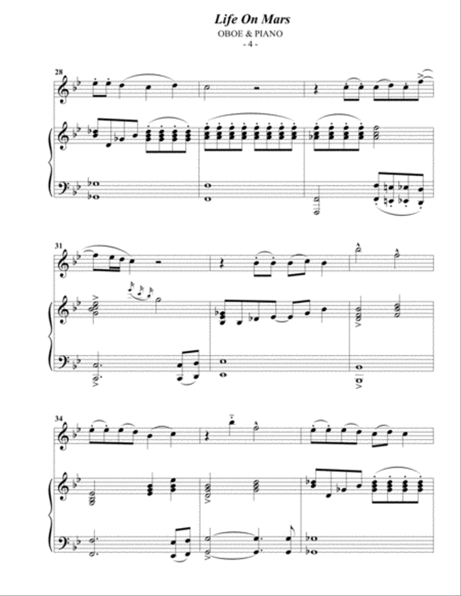 Life On Mars Piano scores gallery preview page 4