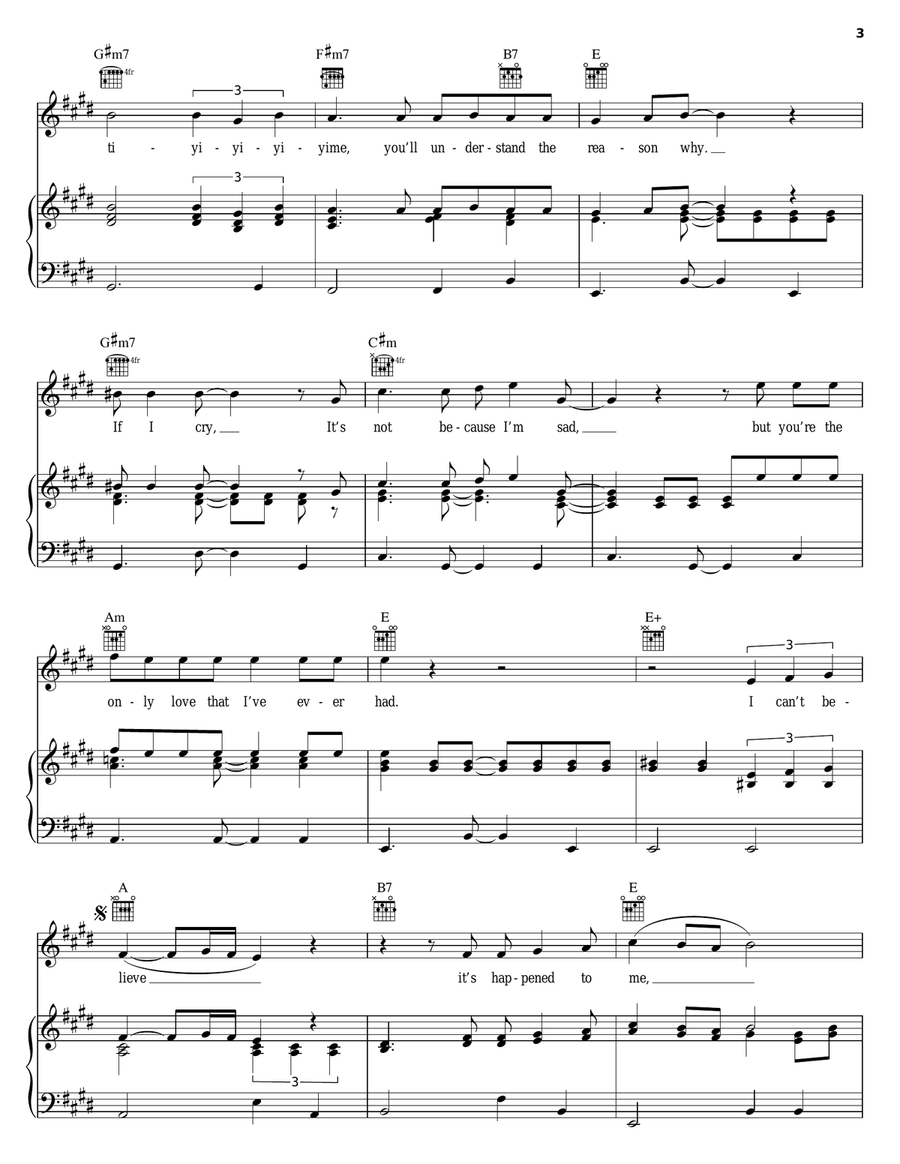 Ask Me Why Ask Me Why Piano, Vocal, Guitar scores gallery preview page 3