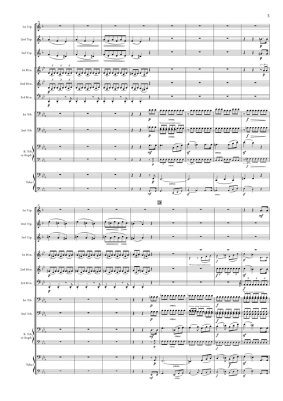 Nocturne from “A Midsummer Night's Dream” Op. 61 for Brass Ensemble Brass Ensemble scores gallery preview page 3
