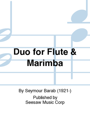 Book cover for Duo for Flute & Marimba
