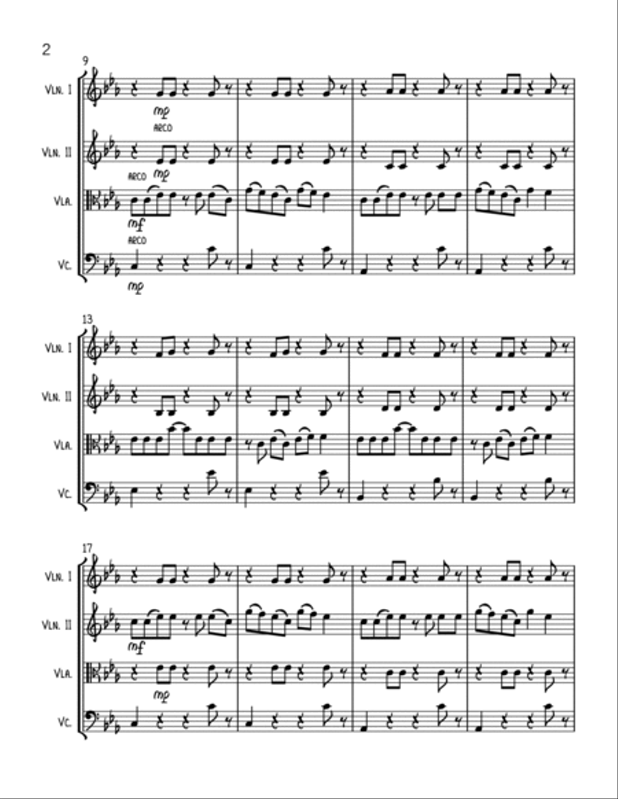 Savage Love String Quartet scores gallery preview page 2