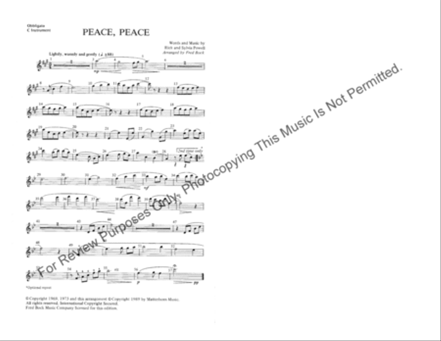 Peace, Peace 4-Part scores gallery preview page 5