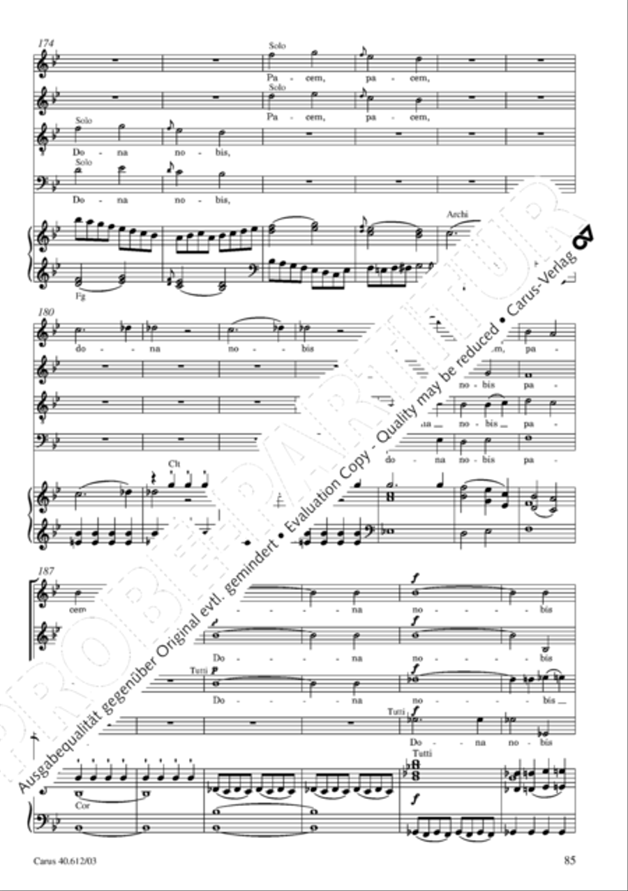 Harmoniemesse in B 4-Part scores gallery preview page 86