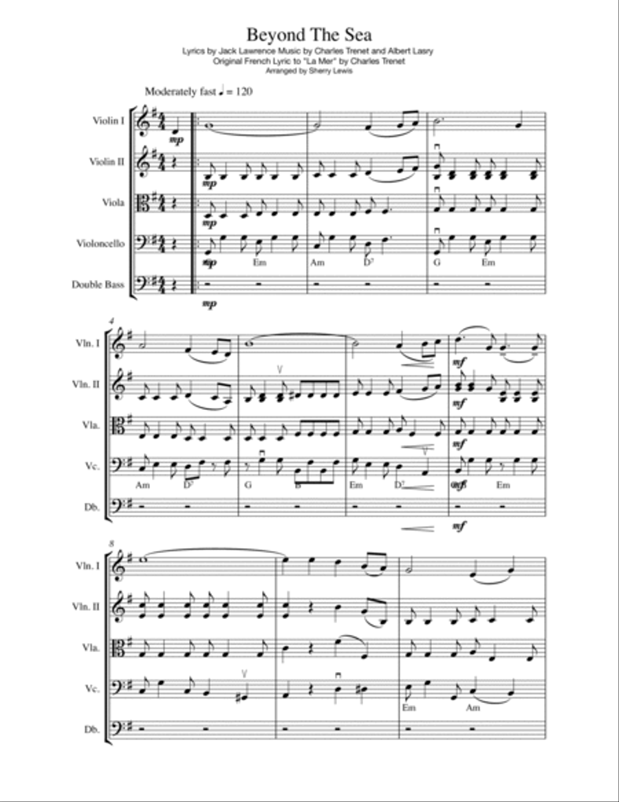 Beyond The Sea String Orchestra scores gallery preview page 4